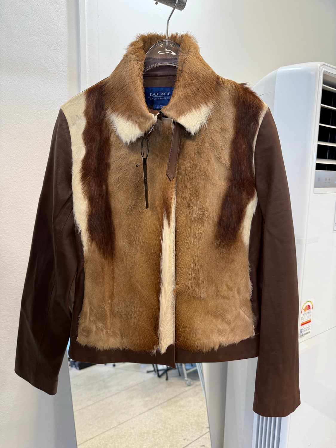 ISO FACE Brown Lambskin Leather Jacket   상품이미지1