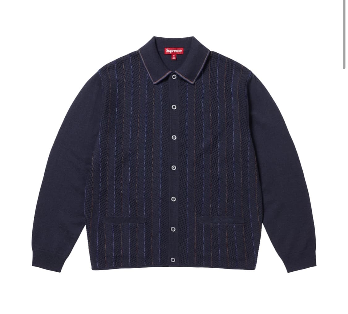 슈프림 헤링본 가디건 네이비 M 상품이미지1