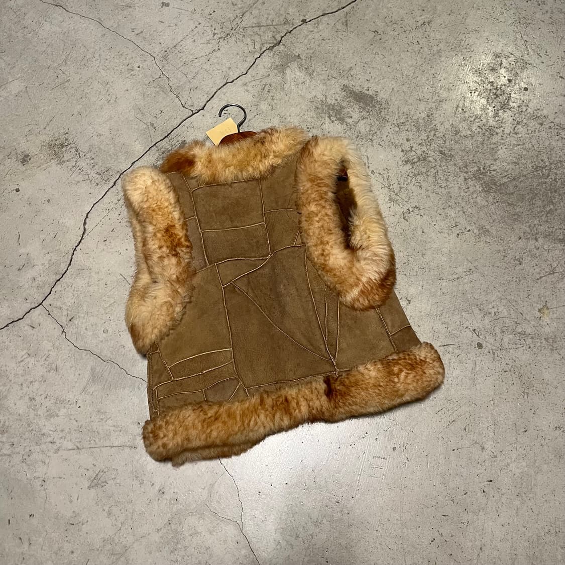 빈티지 양가죽 양털 패치워크 베스트  상품이미지2