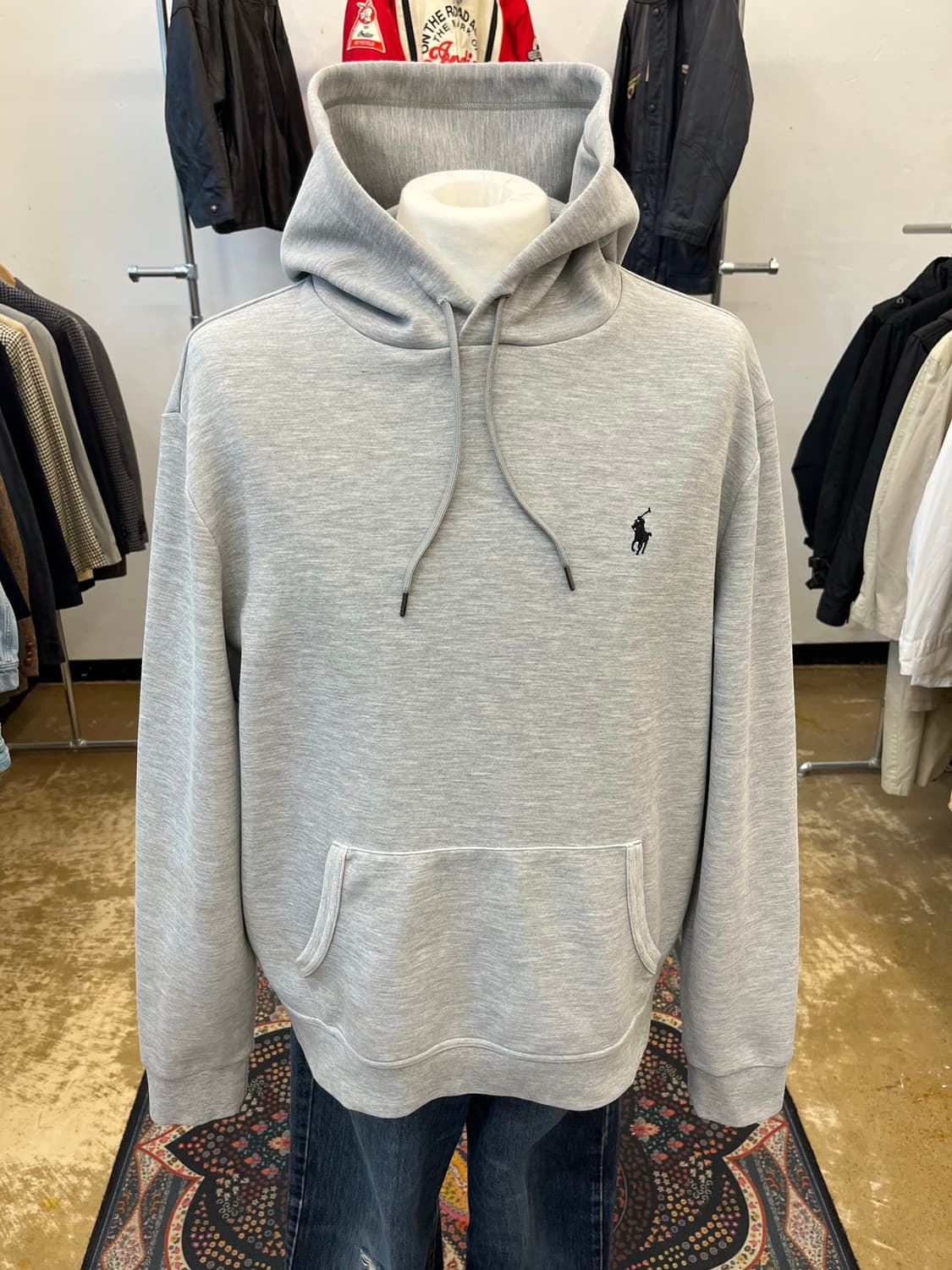 폴로 랄프 로렌 포니 로고 후드티 그레이 상품이미지2