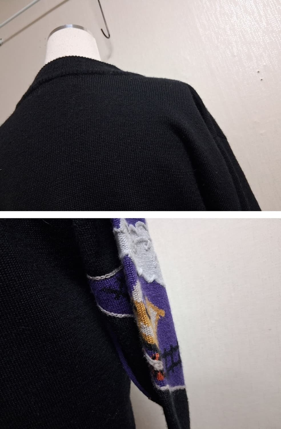 ALTMODER 칼라플 풍경화 입체자수 폼폼 순모 울 니트 루즈핏 프리
 상품이미지6