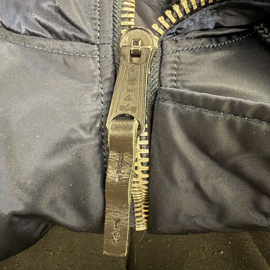 [정품/XS] 알파인더스트리 후드 패딩 네이비 b19 상품이미지7