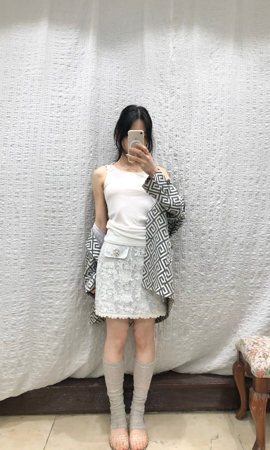 Lace whisper midi skirt 상품이미지6