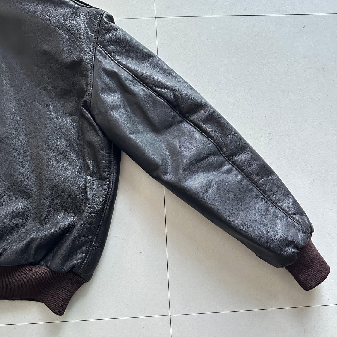 80s 엘엘빈 L.L.Bean 미국생산 A-2 고트스킨 가죽 자켓 42 상품이미지9