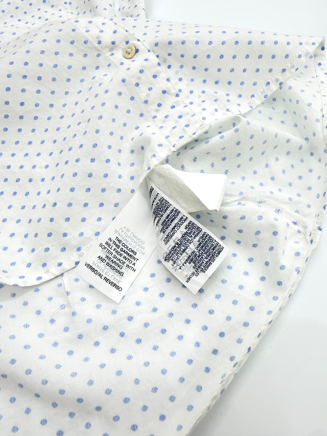 빈티지 타미 힐피거 블루 도트 반팔 라인 셔츠 상품이미지4