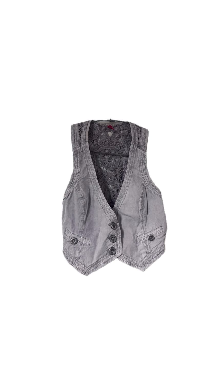 베스트 조끼 긱시크 모리 고스 갸루 00s 공겜 그레이 그런지 페어리 상품이미지1