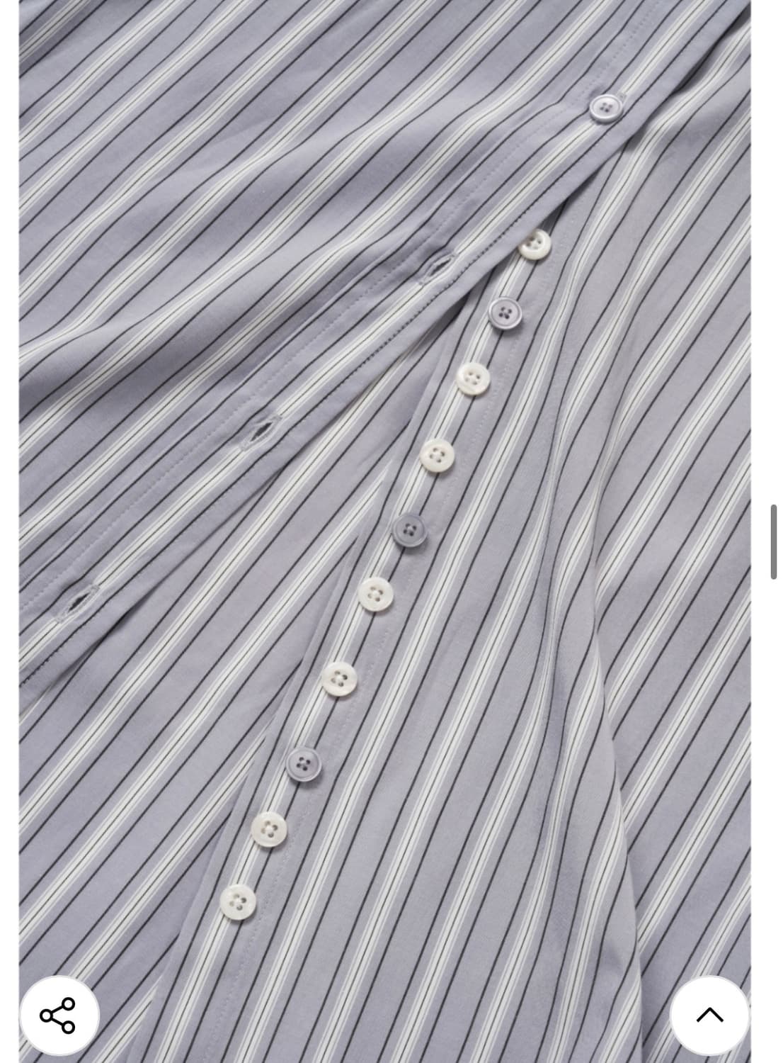 플리즈프로젝트) Button Stripe Shirt Gray F 상품이미지6