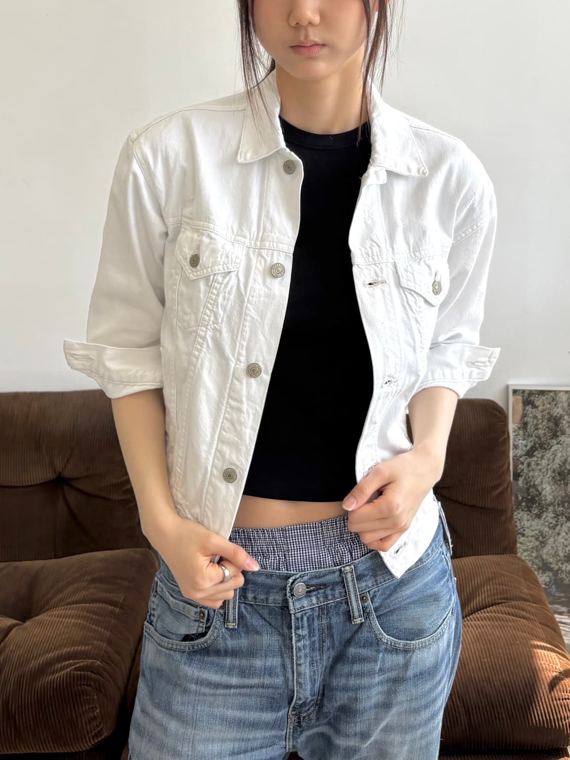 DENIM&SUPPLY RALPH LAUREN 화이트 트러커 데님 자켓 상품이미지4