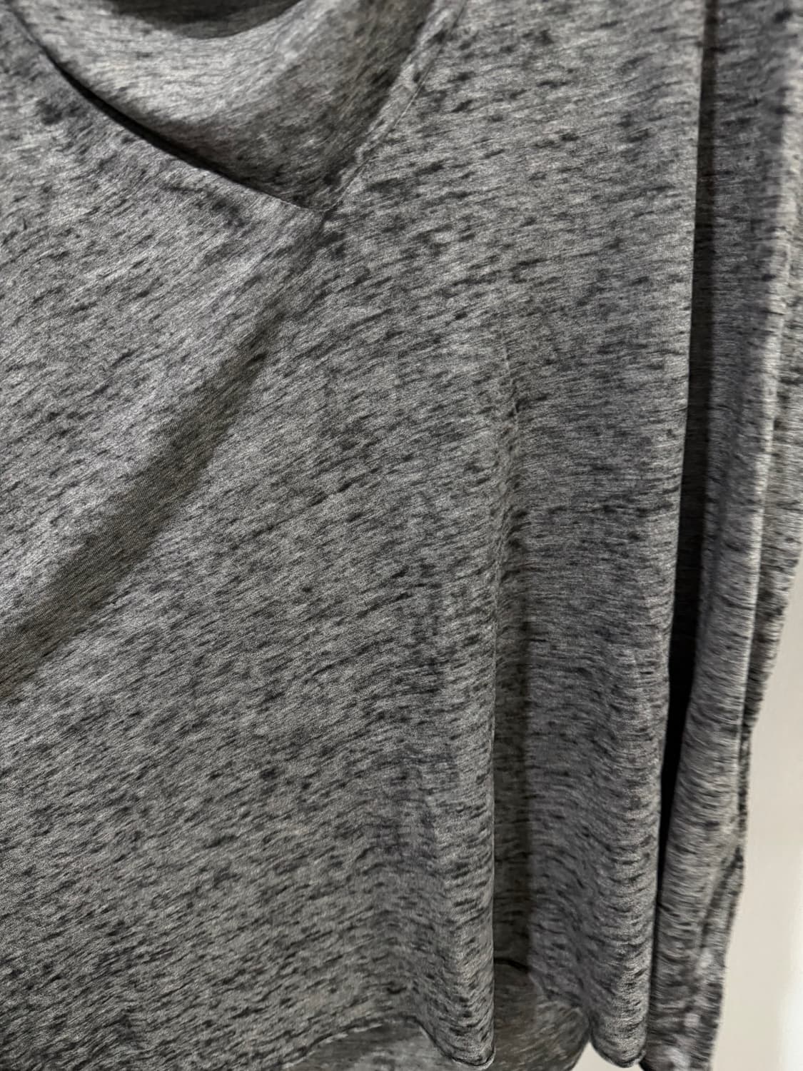 H&M 루즈핏 후드 반팔 티셔츠 주름 디자인 상품이미지4