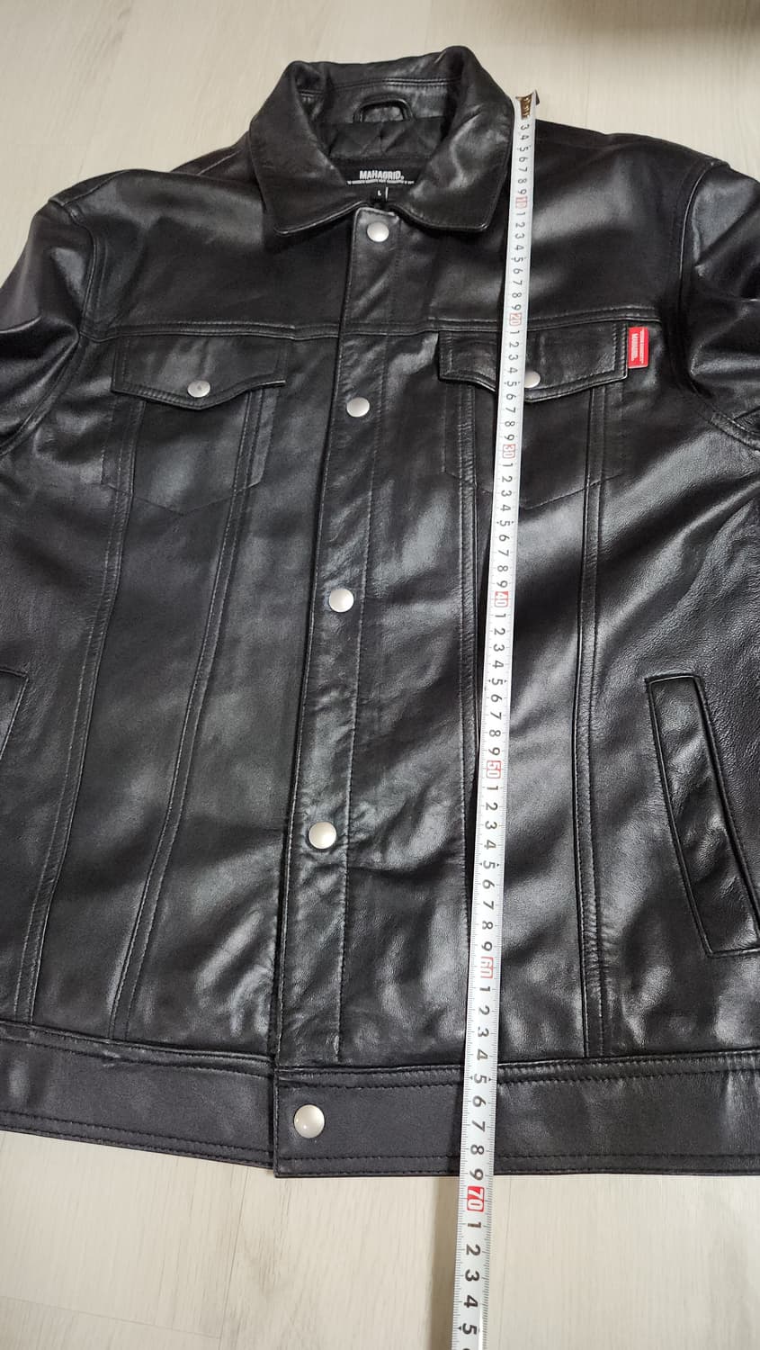 (착샷) 마하그리드 가죽 자켓 트러커 퀼티드 상품이미지7