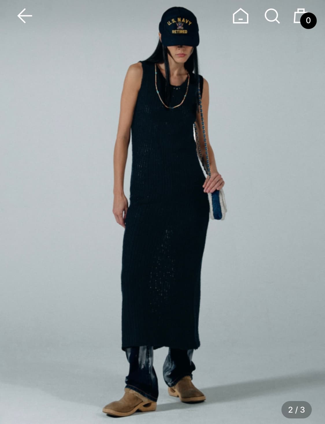 스컬프터 블렌드 니트 맥시 원피스 상품이미지2