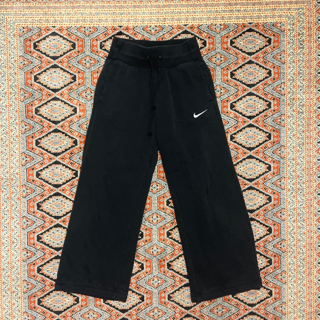 나이키 스우시 블랙 기모 와이드팬츠 여성XS 상품이미지1