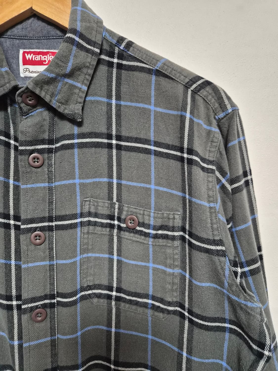 랭글러Wrangler 체크 코튼 셔츠 M사이즈 - S290 상품이미지2