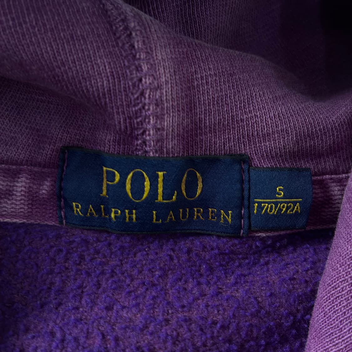 Polo  폴로 랄프로렌 자수 코튼 워시드 퍼플 후드집업 상품이미지5