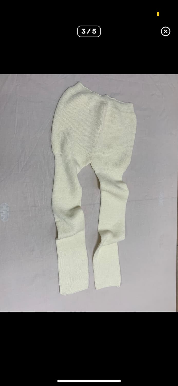빈티지 골지 니트 레깅스 크림 상품이미지2