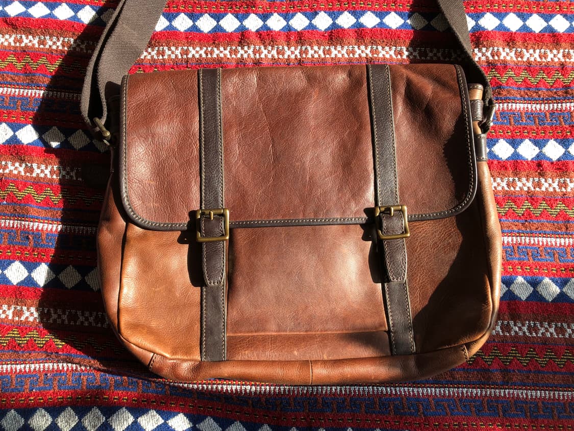 파슬 브라운 레더 브리프케이스 메신저백 상품이미지3