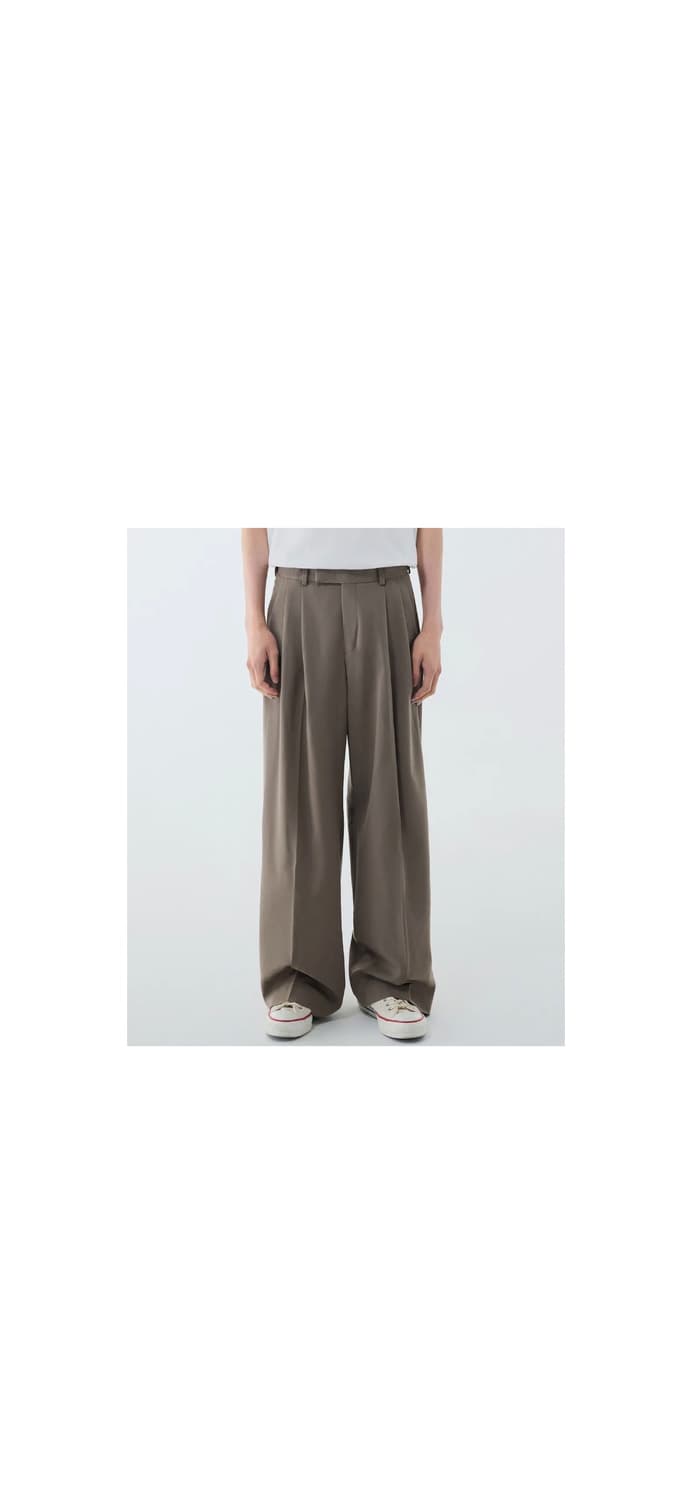 무신사 스탠다드 슈퍼 와이드 히든 밴딩 슬랙스 상품이미지1