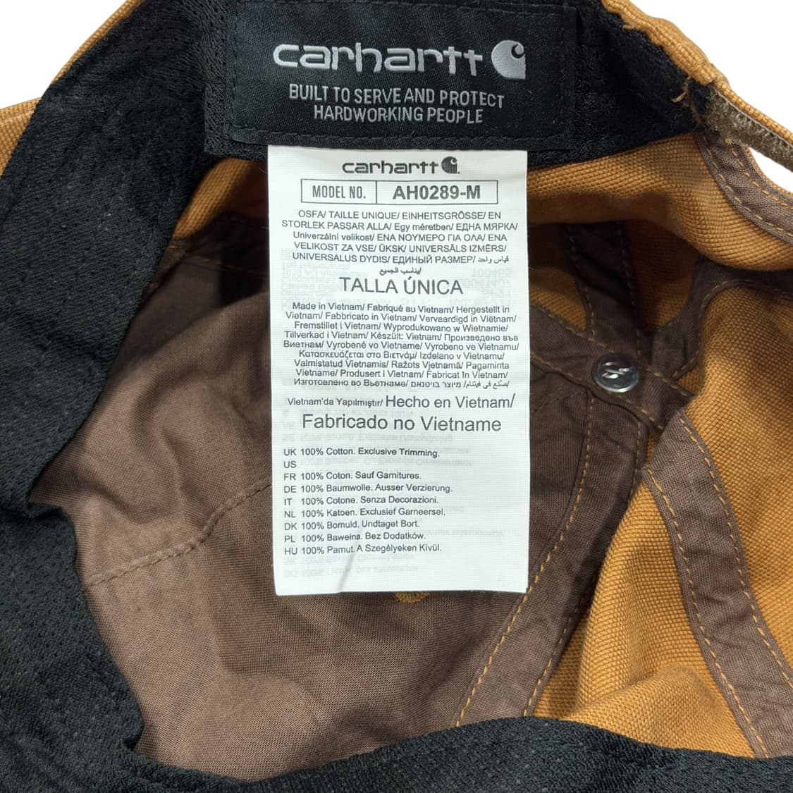 칼하트 빈티지 워싱 레트로 캔버스 볼캡 모자 브라운 상품이미지4