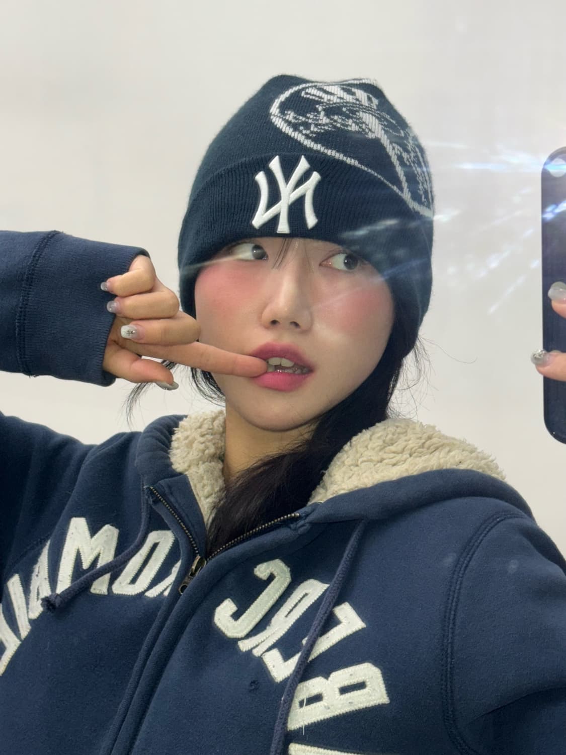 뉴에라 엠엘비 네이비 비니 상품이미지2