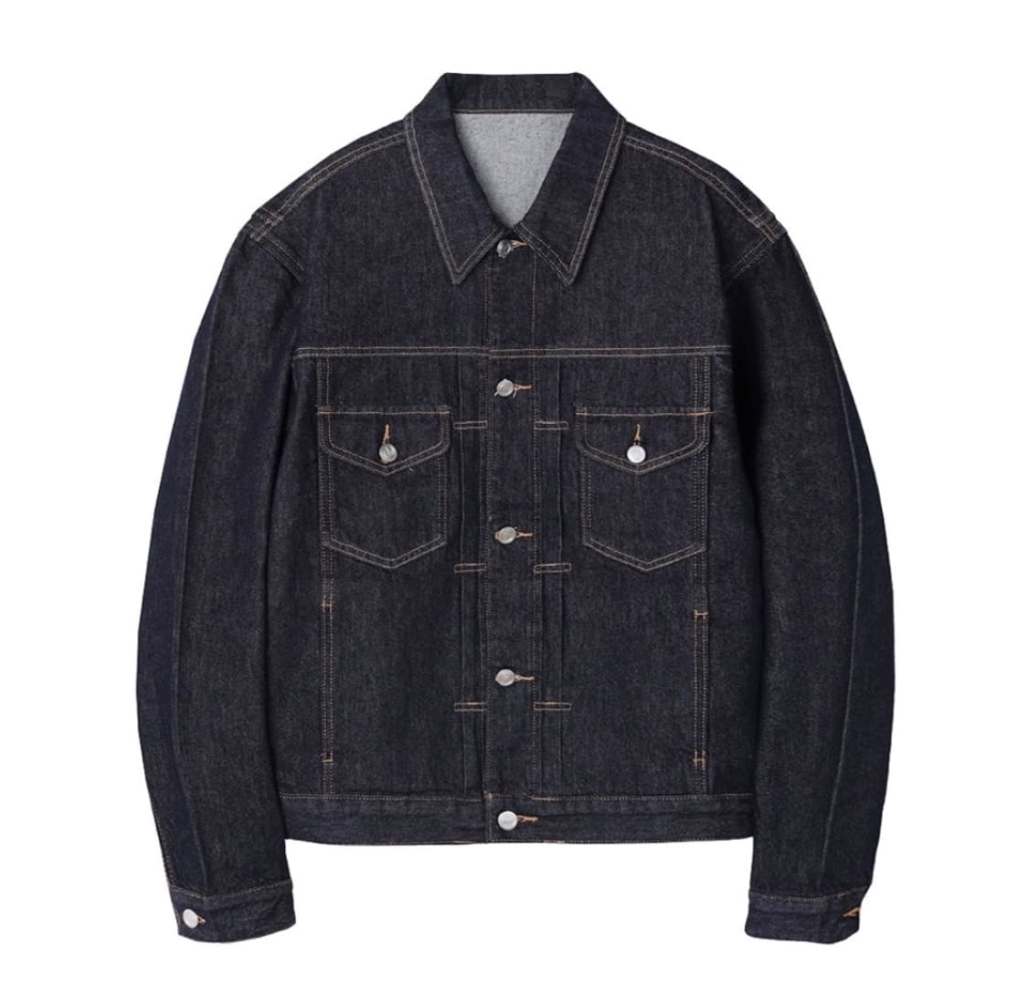 NOISE 노이즈 필치 워시드 데님 트러커 자켓 - 블루 인디고 (M) 상품이미지1