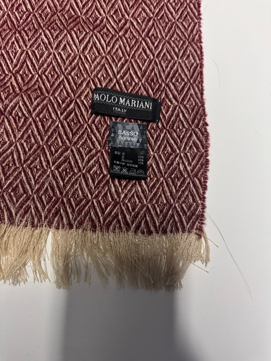 PAOLO MARIANI 이태리 캐시미어 패턴 머플러 상품이미지3