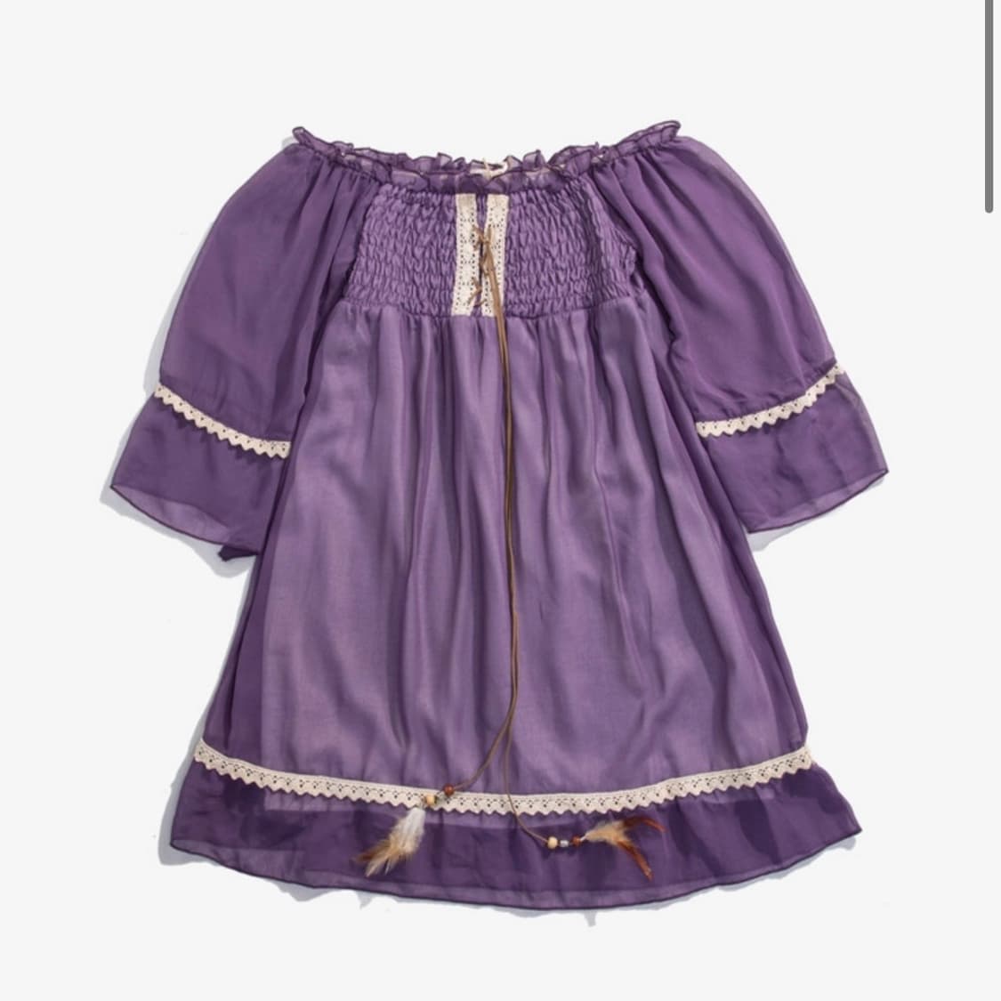 빈티지 퍼플 블라우스 데드스탁 미사용 상품이미지1