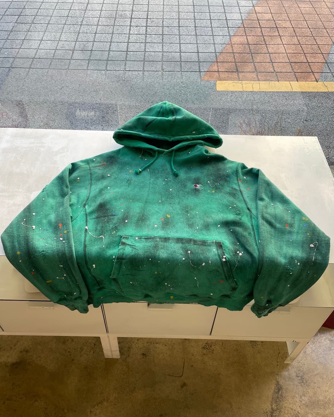 Chamion Reverse weave Destroyed hoodie  상품이미지3