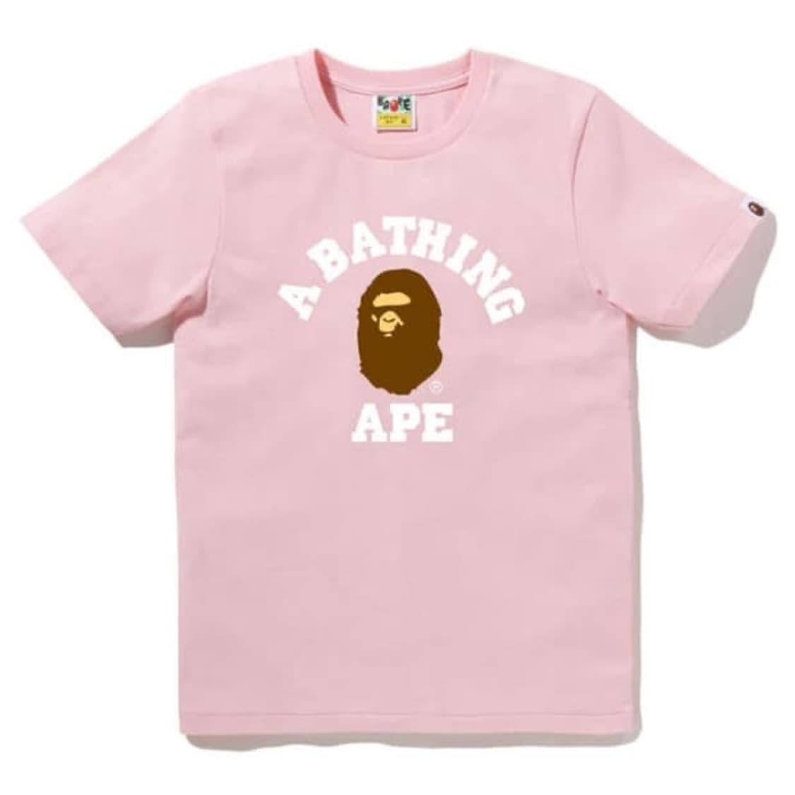 BAPE College T-Shirt Pink 베이프 핑크 반팔 (S) 상품이미지1