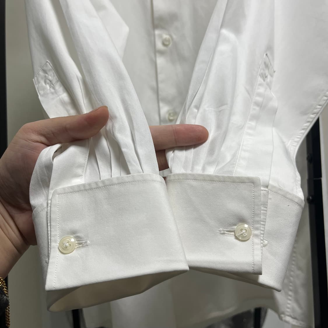 정품 42) 에르메스 코튼 드레스 셔츠 100~105 상품이미지4