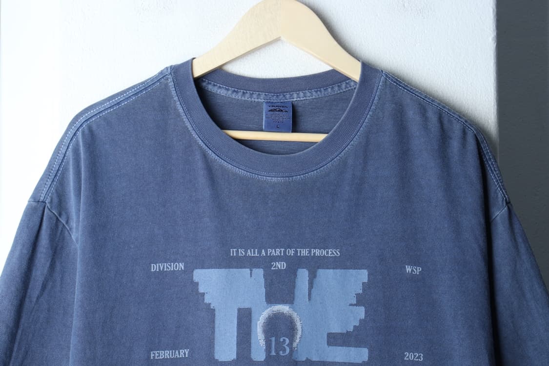 (L-XL) 트레블 반팔 티셔츠 피그먼트 빅로고 블루 스트릿-7B80 상품이미지3