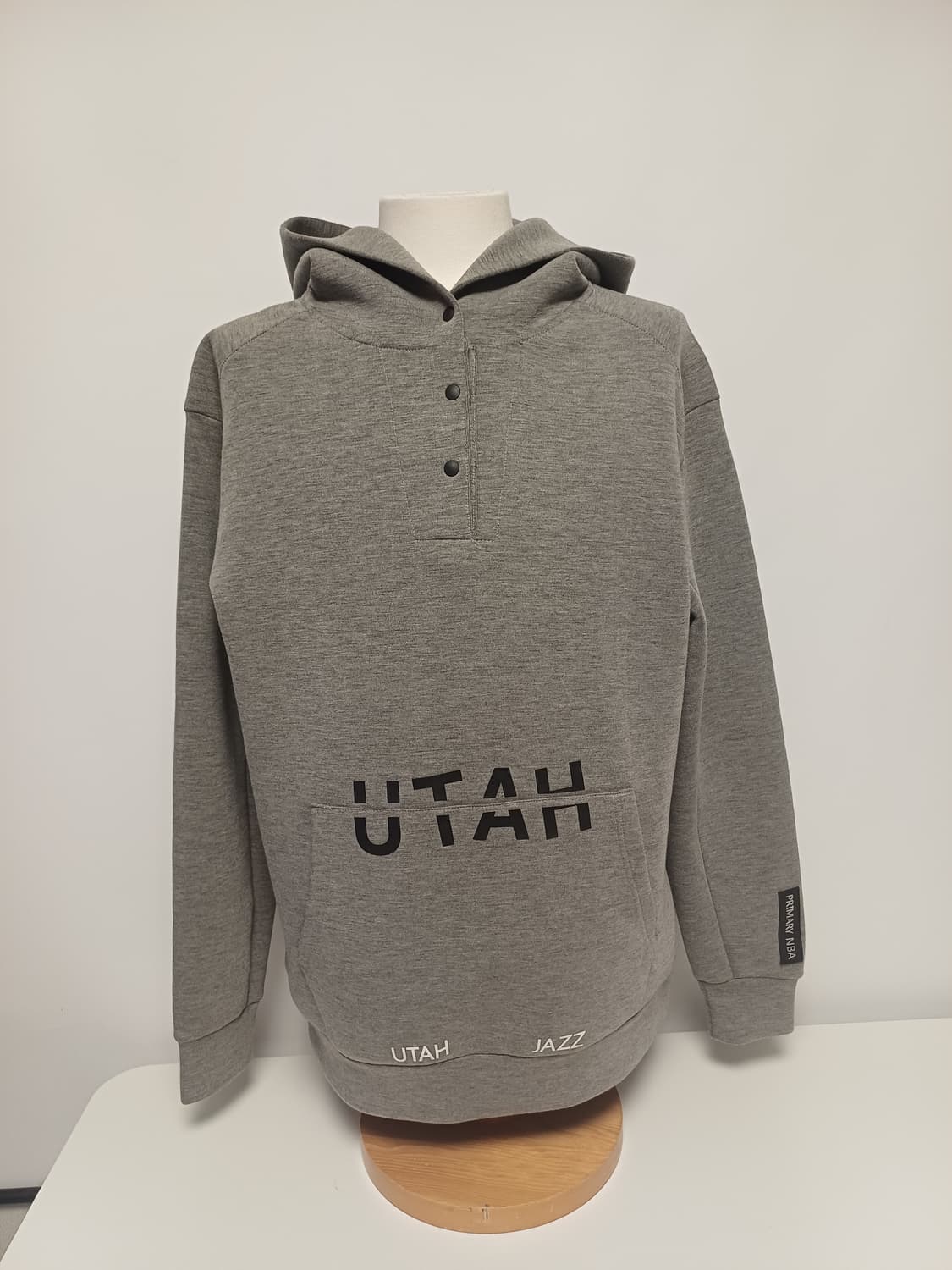 [M] NBA 유타 재즈 스냅 버튼 유틸리티 후드 (그레이) 상품이미지1