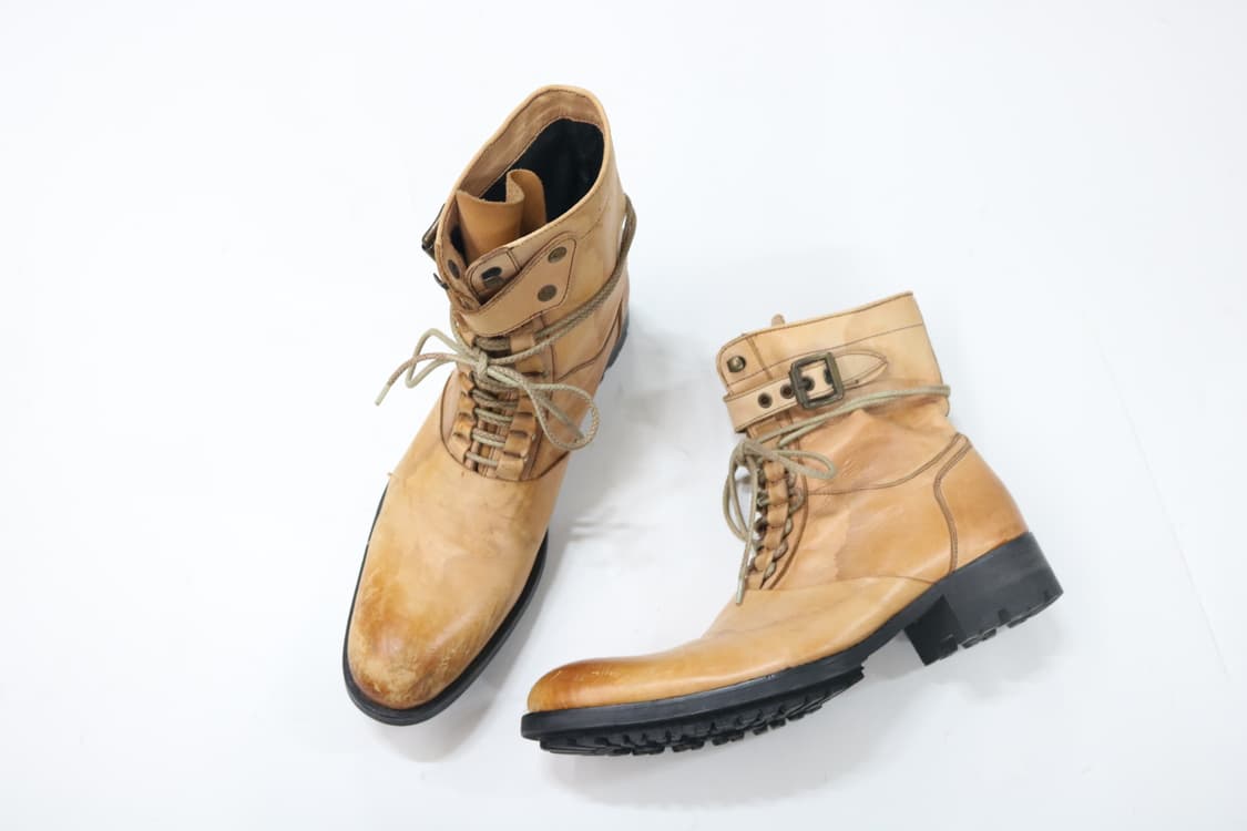 알프레도바니스터 빈티지 레더 레이스업 부츠 상품이미지2
