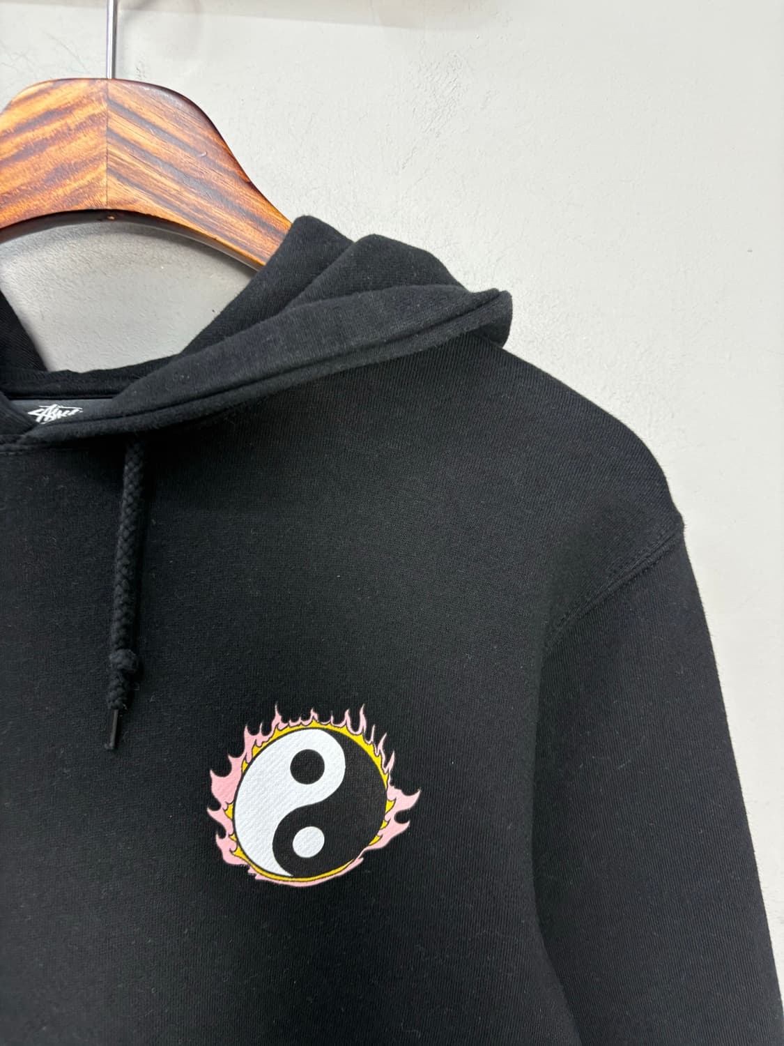 스투시 루즈핏 음양 플레임 로고 후드티 A2808 상품이미지3