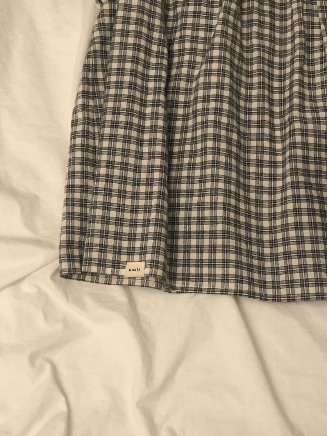 낫츠 check shirring half blouse 상품이미지2