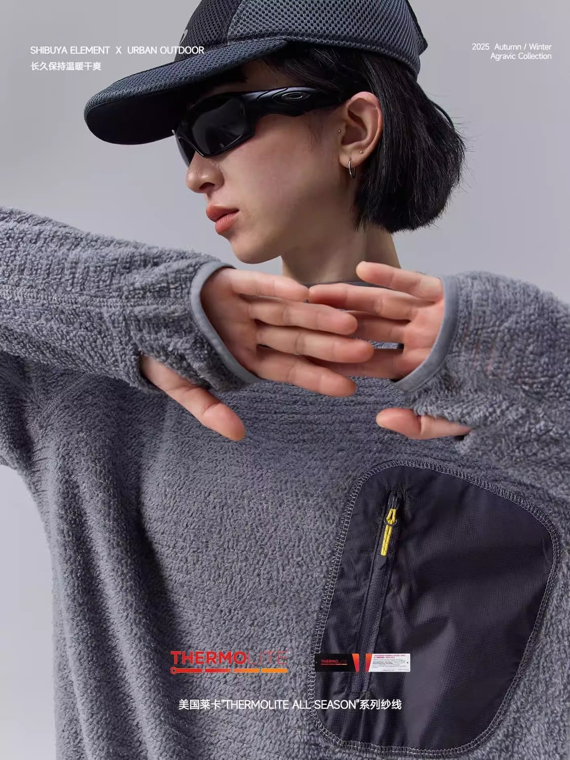 ️️️♦️ Thermolite / 에어 플리스 워머 러닝 러너 후드티셔츠 상품이미지2