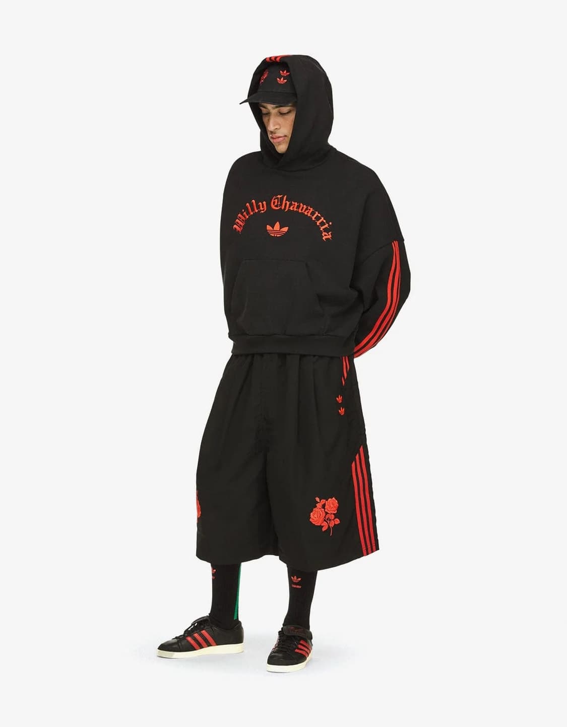 아디다스x윌리차바리아 후드, 롱쇼츠 셋업 2XL, L 상품이미지1