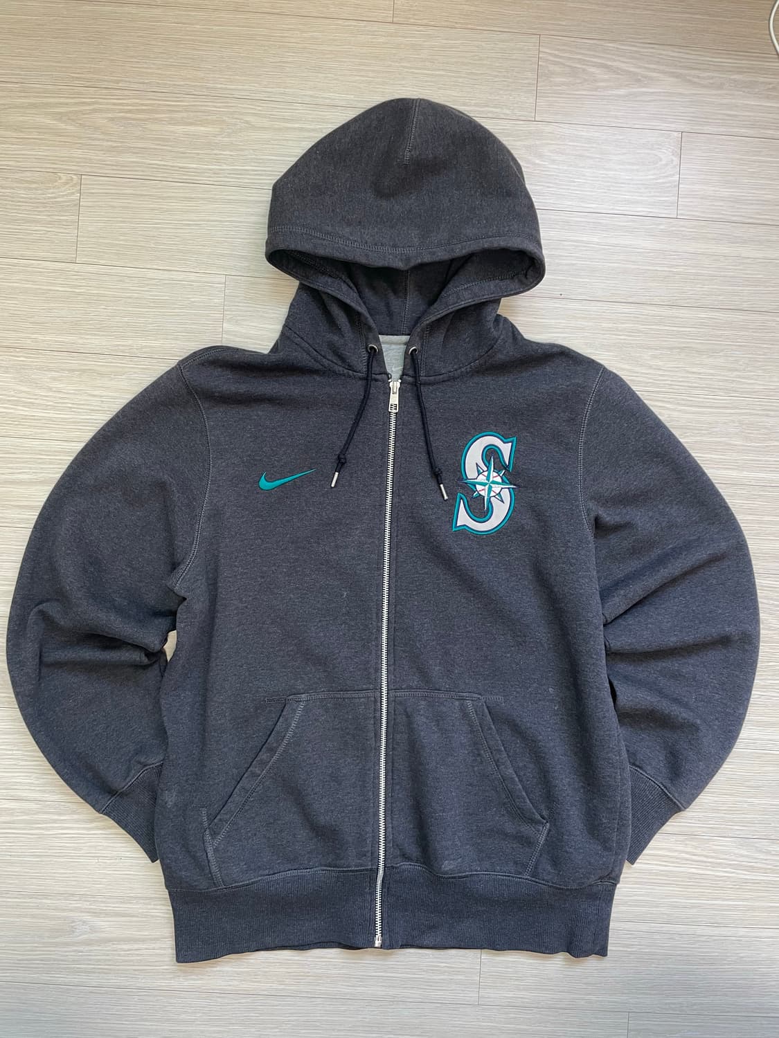 나이키 x MLB 시애틀 매리너스 기모 후드 집업 (국내 M~L) 상품이미지1