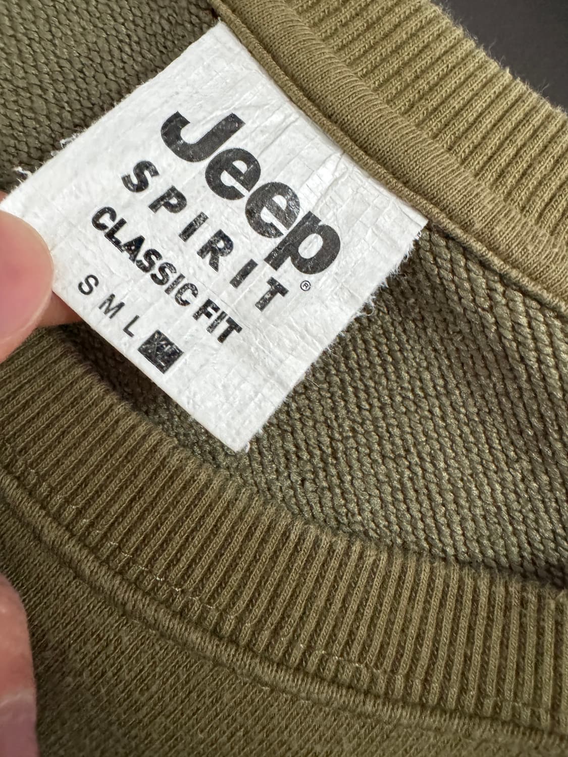 지프 Jeep  멀티 패치 와팬 스웻 맨투맨 XL 카키 상품이미지4