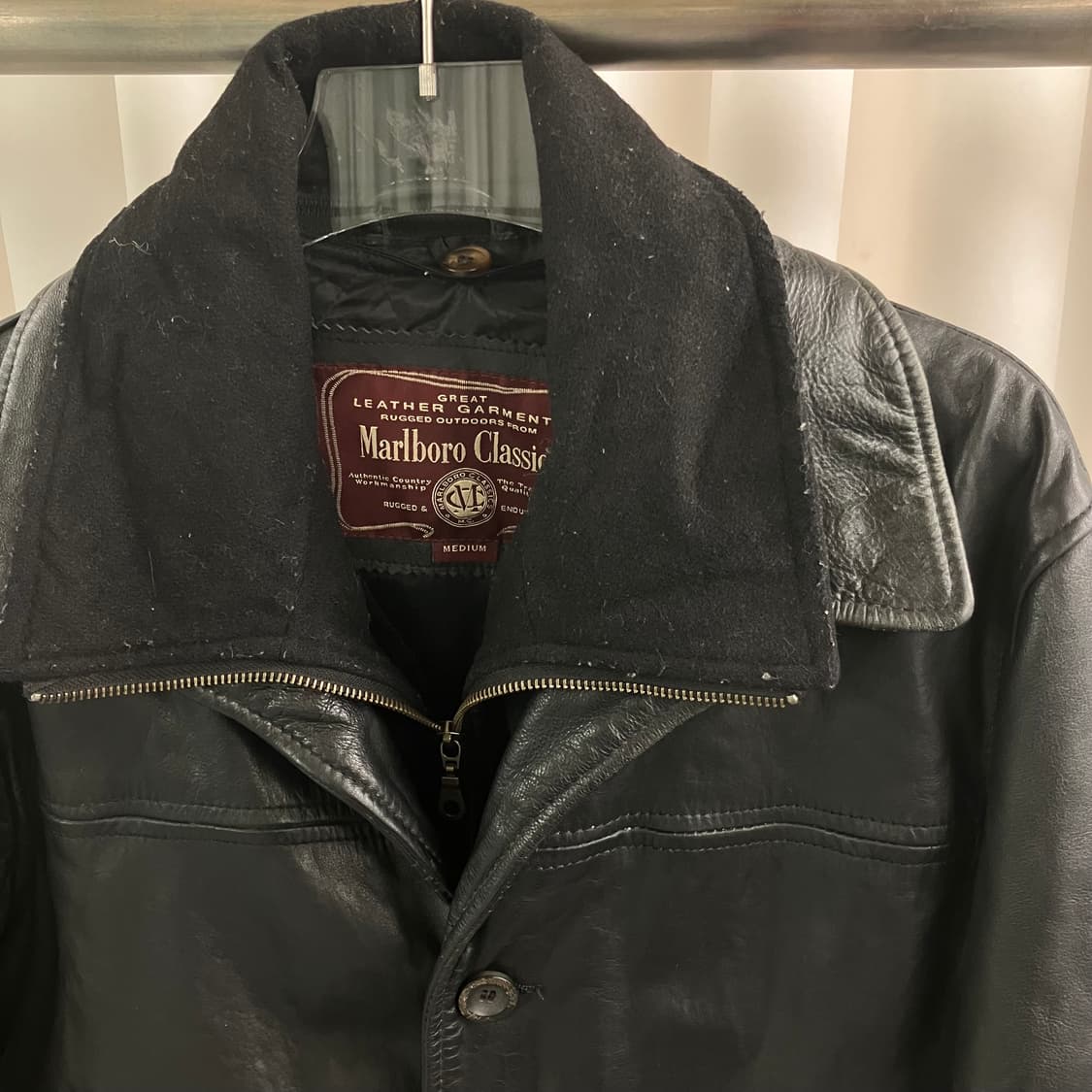 말보로 클래식 블랙 소가죽 자켓 M 상품이미지5