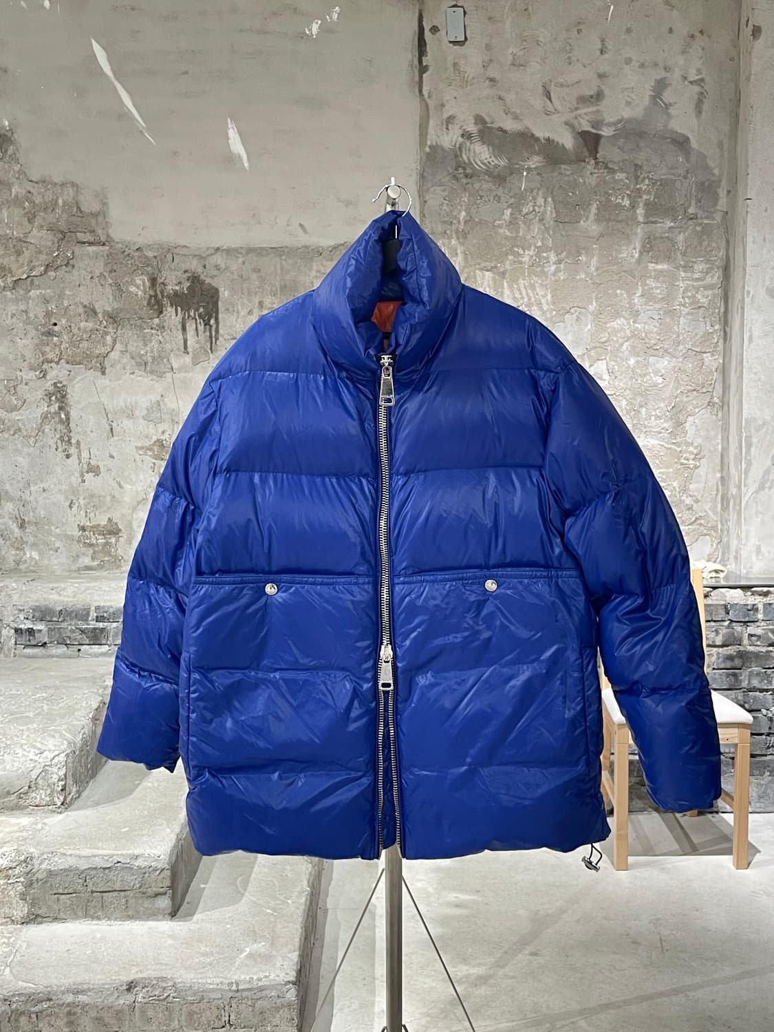 크리스조이 로얄 블루 투 웨이 집업 푸퍼 자켓 상품이미지1