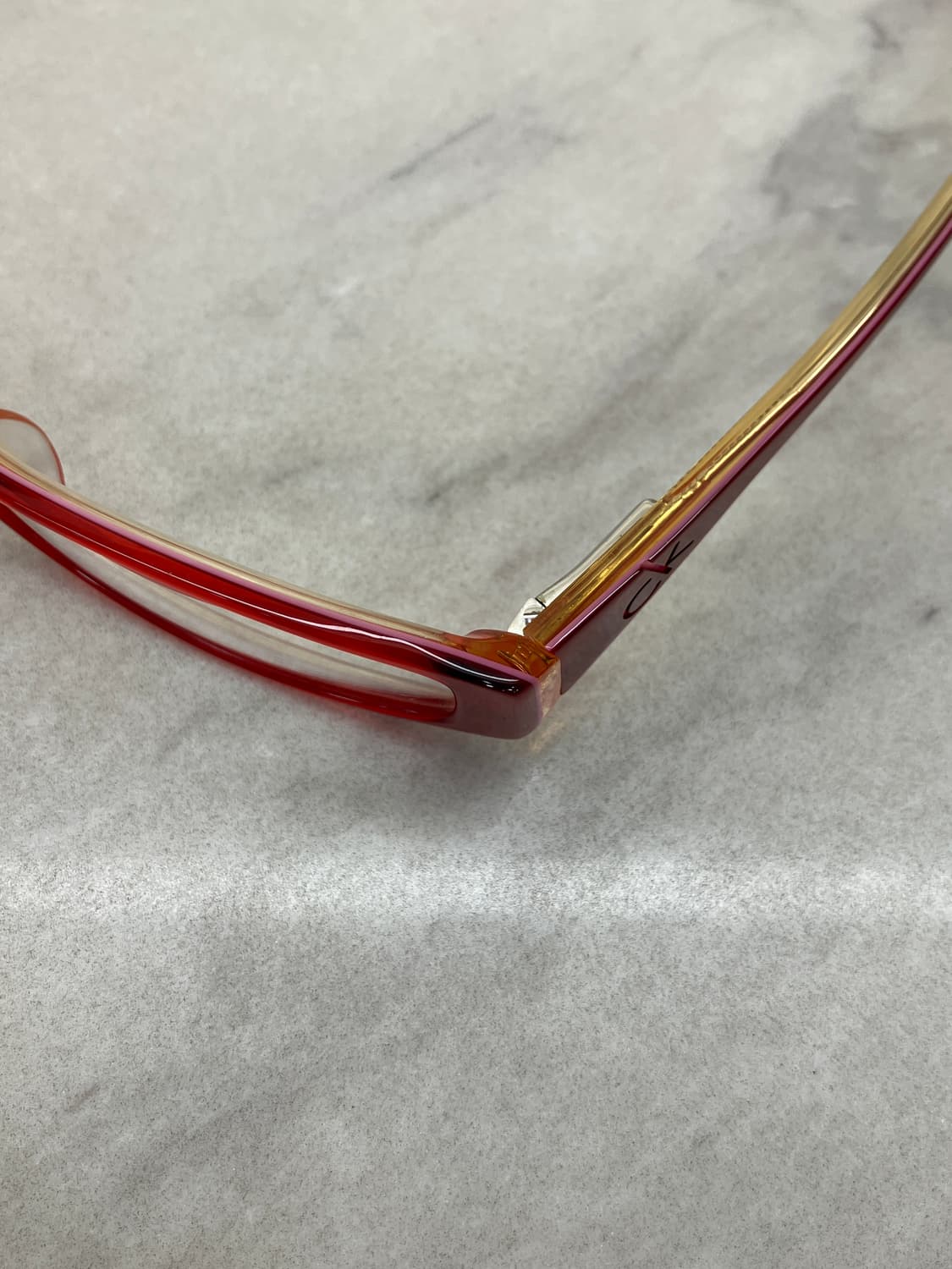 캘빈클라인 CK 케챱 레드 스퀘어 뿔테 안경 상품이미지2