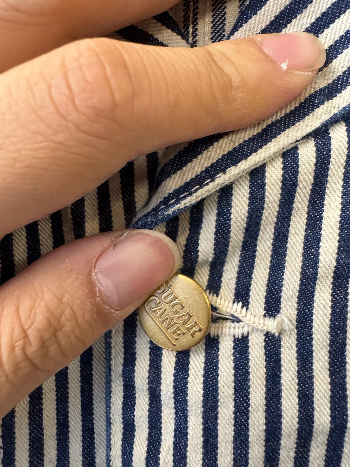 Sugar cane 히코리 스트라이프 워크 자켓 상품이미지3