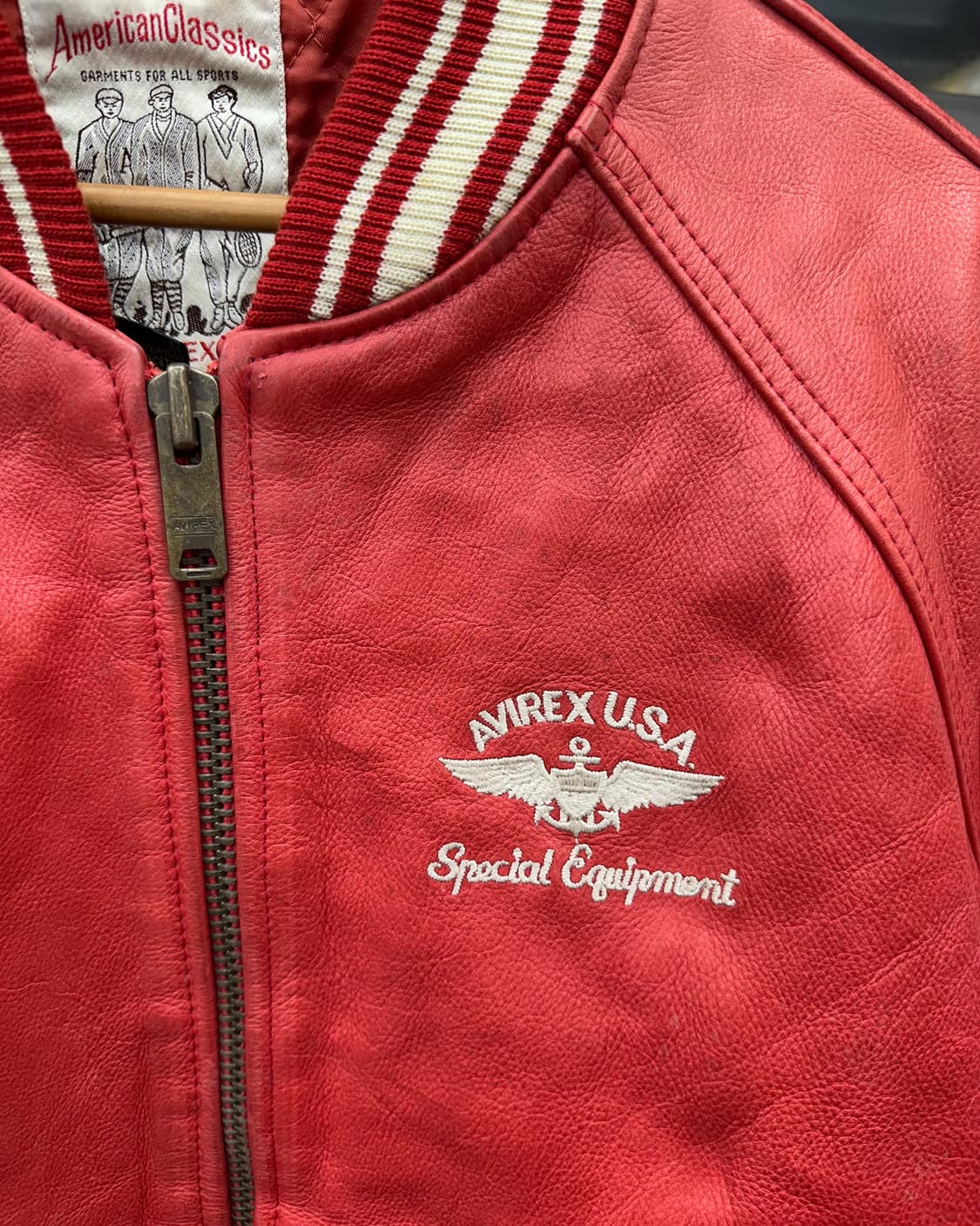 (XS)90'S 아비렉스 레더자켓-M1591 상품이미지4