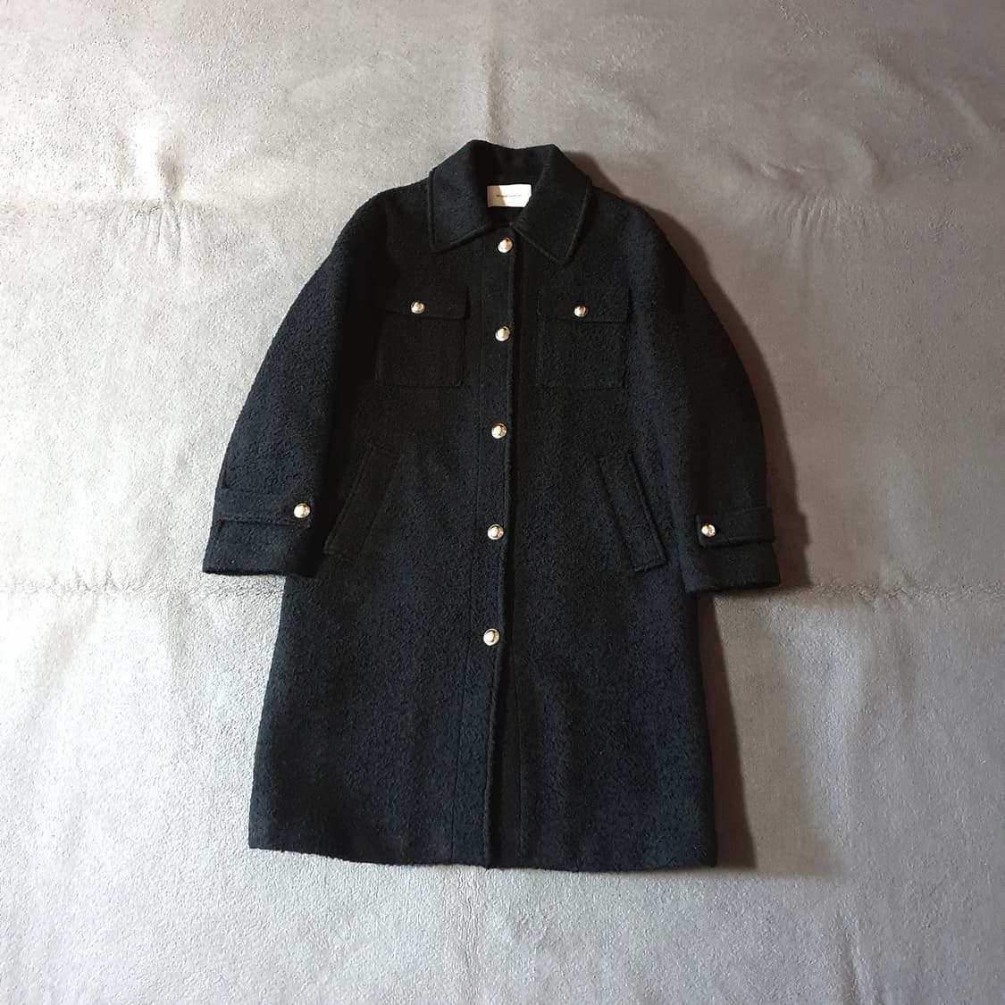 비뮤즈맨션 싱글 브레스티드 트위드 코트 36 상품이미지7