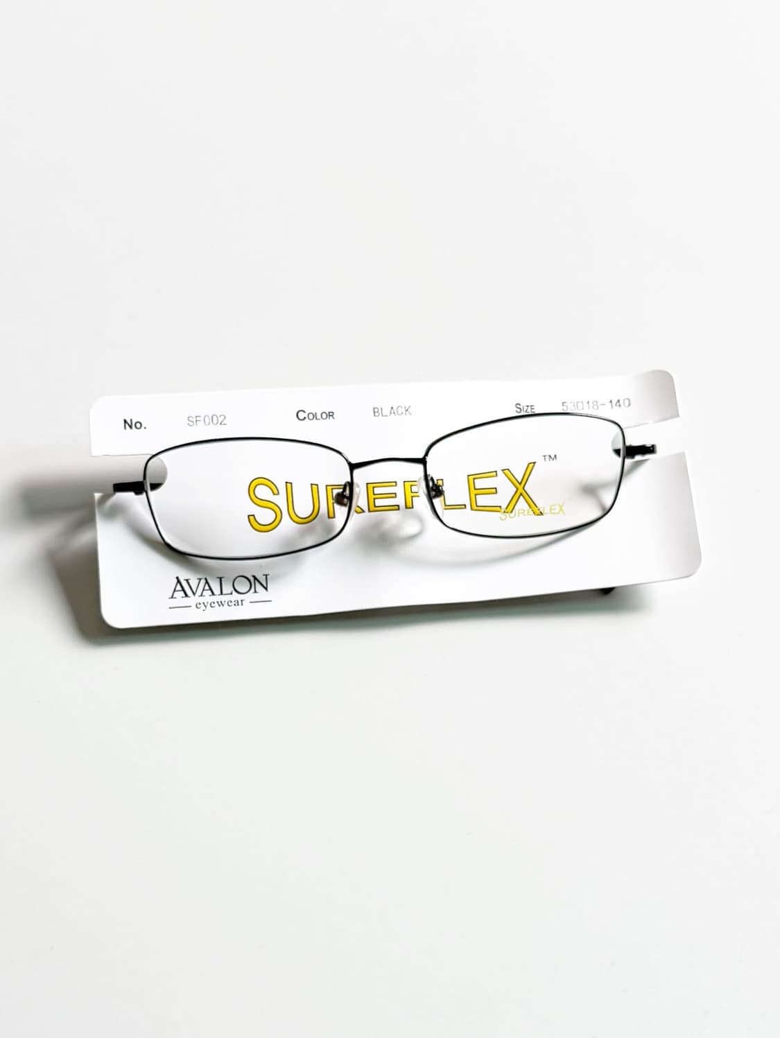 90s SUREFLEX 블랙 슬림 스퀘어 메탈 빈티지 안경 상품이미지2