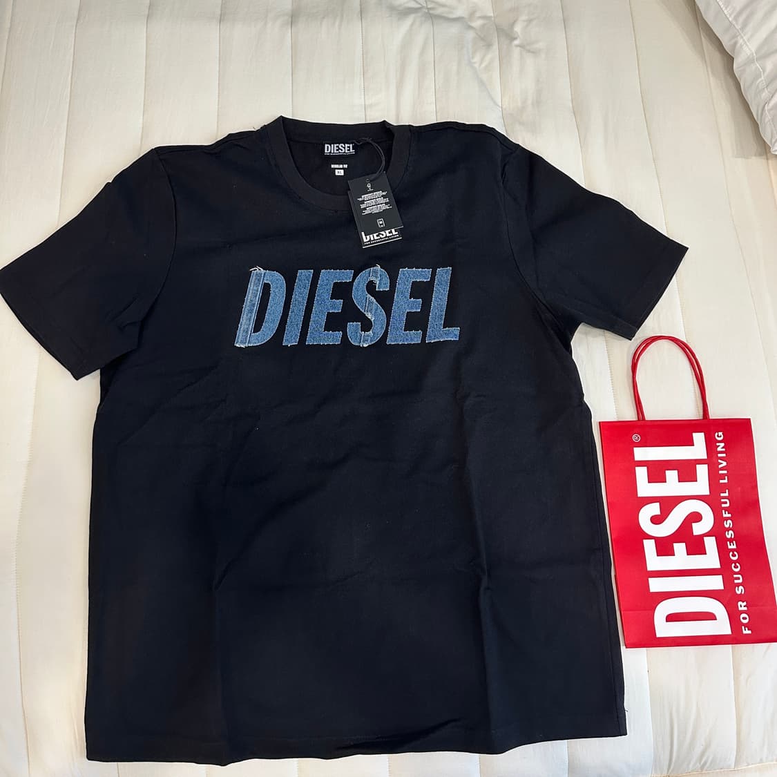 [새상품] 디젤 반팔 블랙 XL JUST-APP DIESEL 티셔츠 상품이미지1