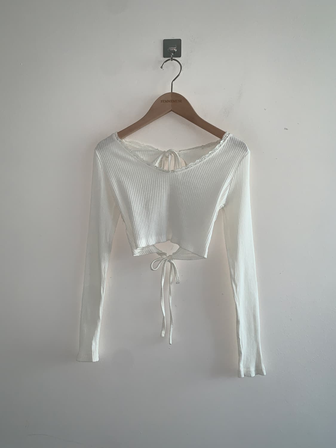 ack ribbon lace v neck t 상품이미지1