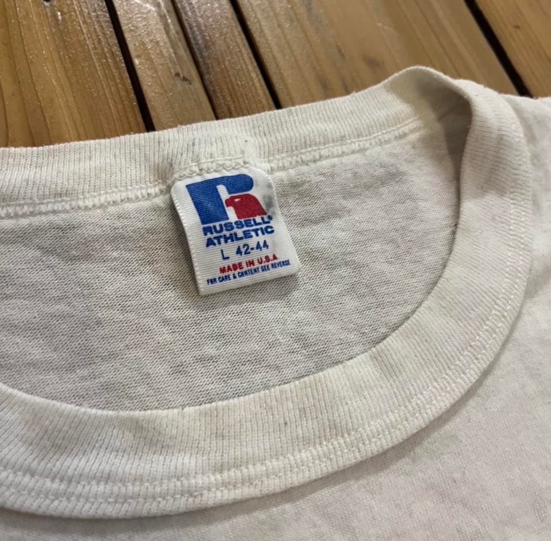 80s russell athletic navy track t-shirt 상품이미지4