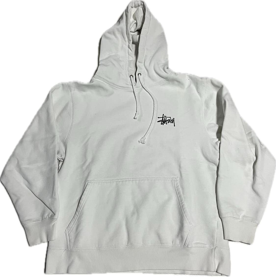 스투시 베이직 후드티 화이트 M 상품이미지2