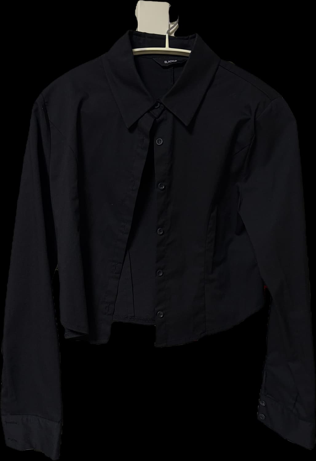 블랙업 샤큰 베이직 셔츠 / 블랙 상품이미지3